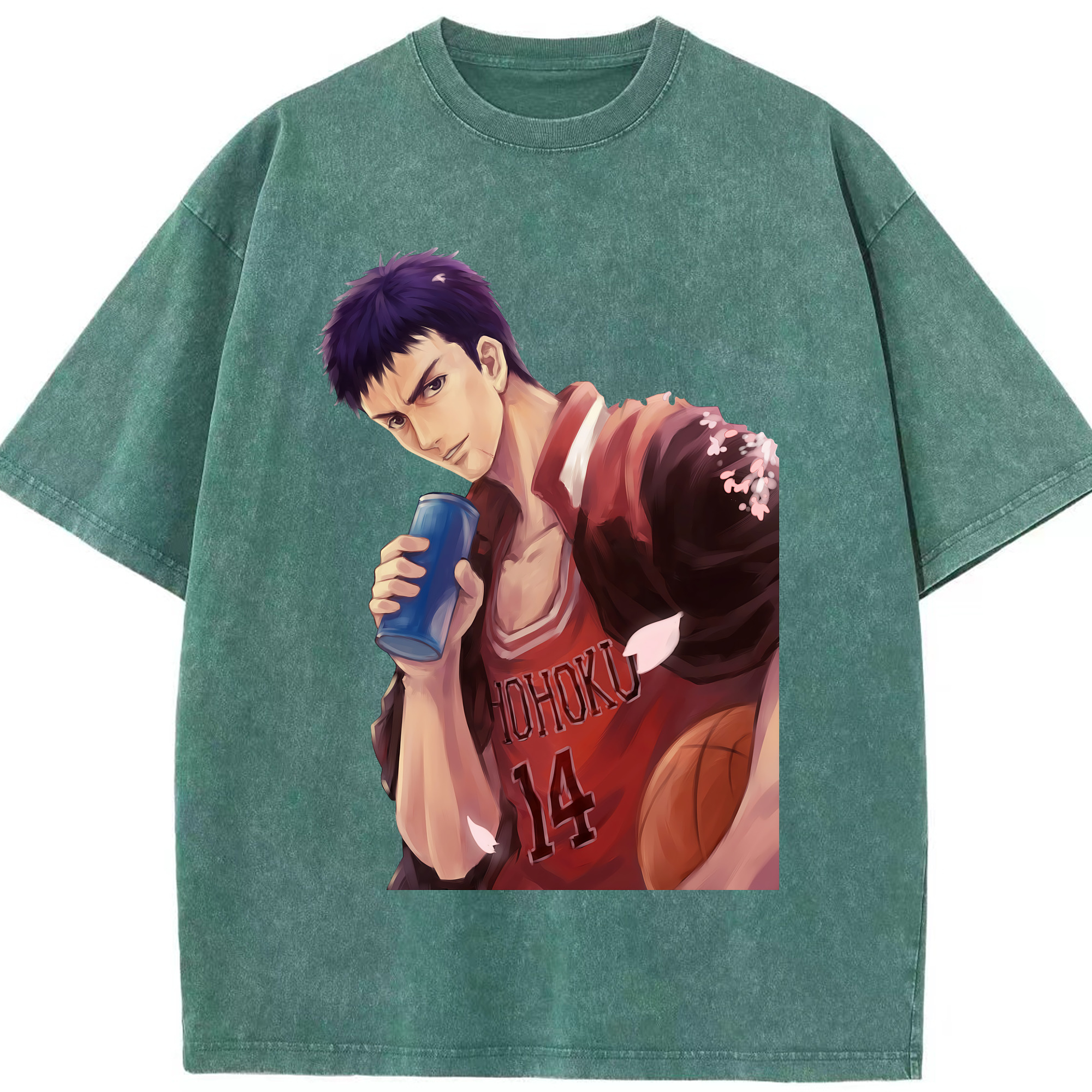 （画像用） SLAM DUNK／スラムダンク 綿100% ヴィンテージ風 半袖Tシャツ（フロントプリント）